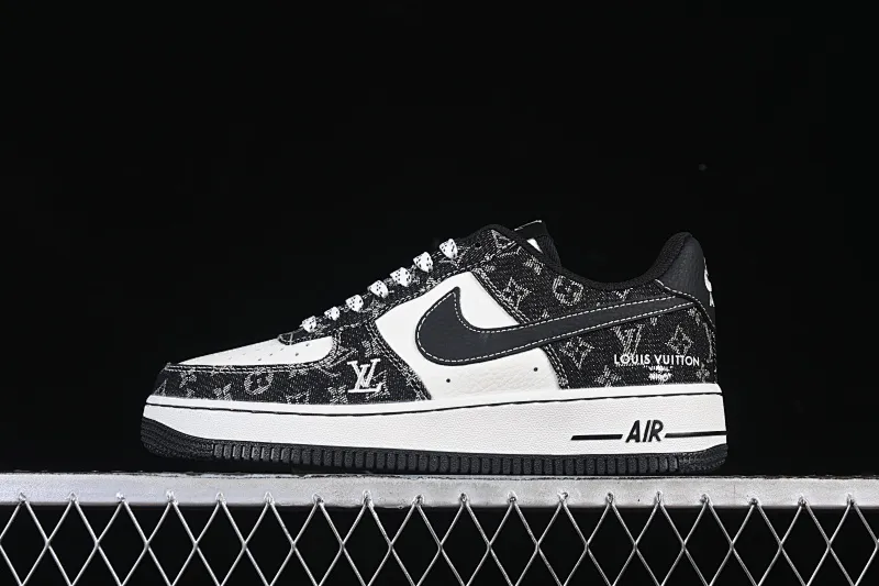All categories Nk Air Force 1 Air Force series Nk Air Force 1 Low Air Force low-top Nike Air Force 1'07 Low LV joint white and black denim Air Force 1 low-top casual sneakers NH0601-579